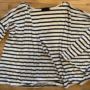 Hatch Maternity t-shirt, gently worn, black and white stripe